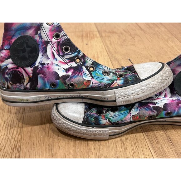 Converse Chuck Taylor All Star High Top Floral Print Shoes Women 8 Men 6 Multico - Picture 7 of 9